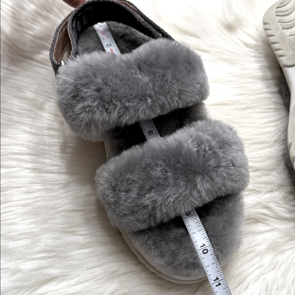 MOU Lambswool Slingback Sandals - Picture 9 of 10